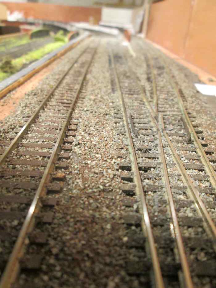 The Up and Down passenger and parcels roads, with the siding off the the right to Bloomfield's Mail Order depot in the corner of Unit 3