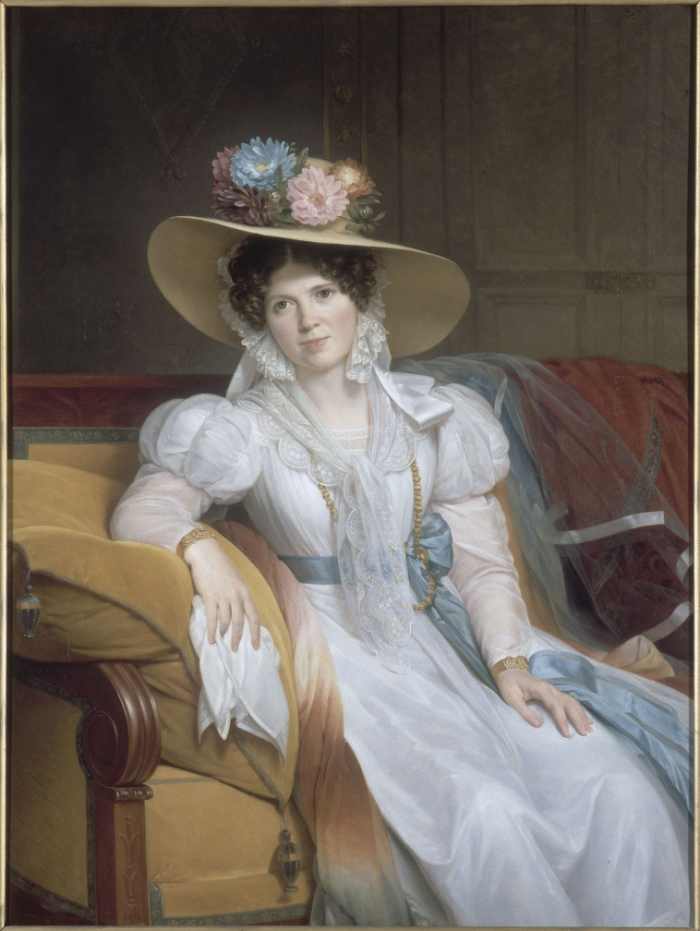 1831 Large garden hat with flowers