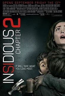 Insidious 2 Revolves around the husband under the influence of a malevolent, murderous ghost pushing him to commit murders.