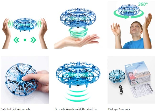 Hand-operated drones for kids, to improve your kid's small motor skills, hand-eye coordination, cognitive development, and critical thinking.