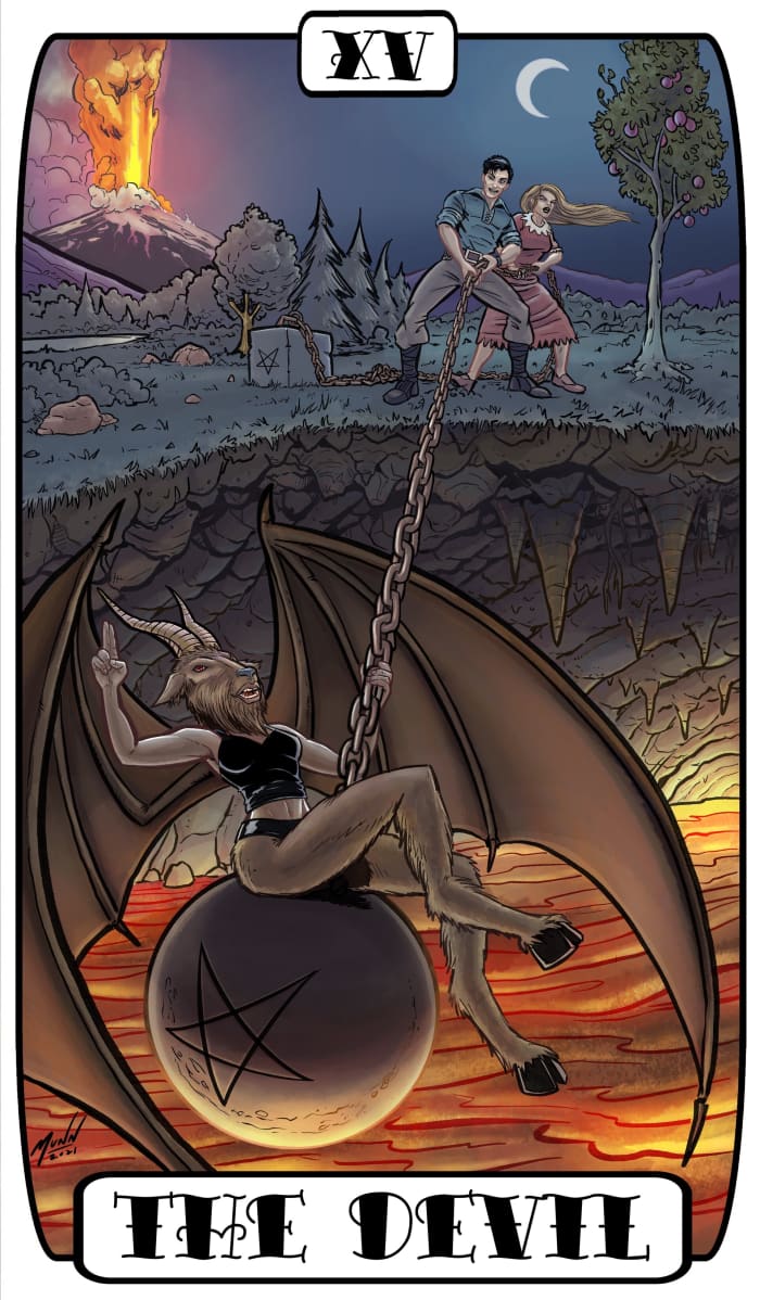 The Devil card represents the shadow self. If you refuse to acknowledge your shadows, then they will take over you. Don't leave addressing yourself to your subconscious. The conscious needs to do heavy lifting too.