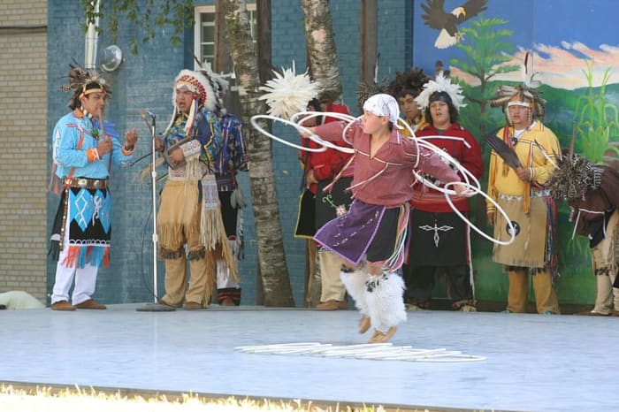 Ring Dance performance at the Iroquois Indian Village in the New York State Fair.