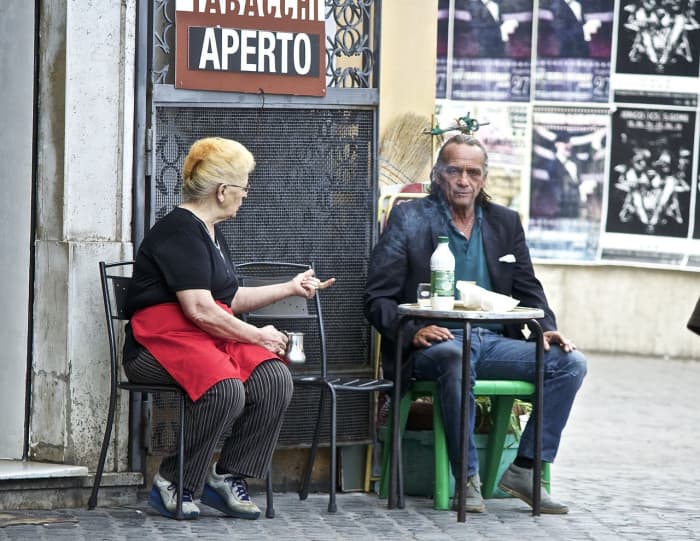 Rome's many bars are more than a place to get coffee, but are central to most people's social life.