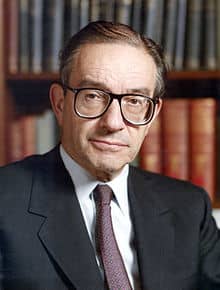 ALAN GREENSPAN, FORMER CHAIRMAN OF THE FEDERAL RESERVE-AFTER DEREGULATION, MOST RESPONSIBLE GOVERNMENT OFFICIAL FOR THE RECESSION BY IGNORING ALL OF THE WARNING SIGNS OF IMPENDING DOOM