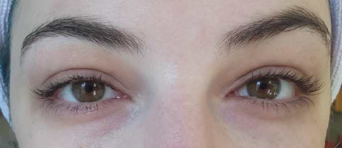 After using eyelash serum daily for 3 weeks