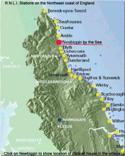 RNLI Lifeboat stations in the North East of England - Seahouses is probably closest to where Grace Darling lived