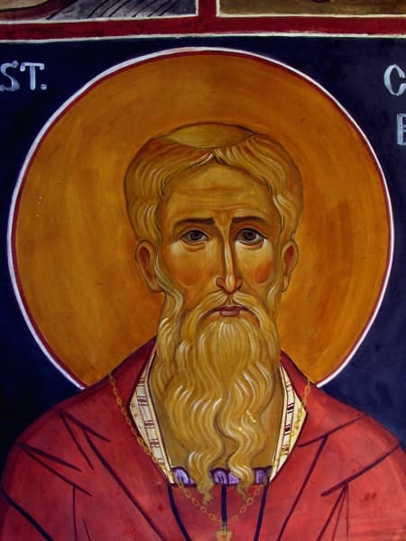 St Cuthbert - long association with Lindisfarne was only broken when the monks disinterred his remains and eventually reinterred them at Durham