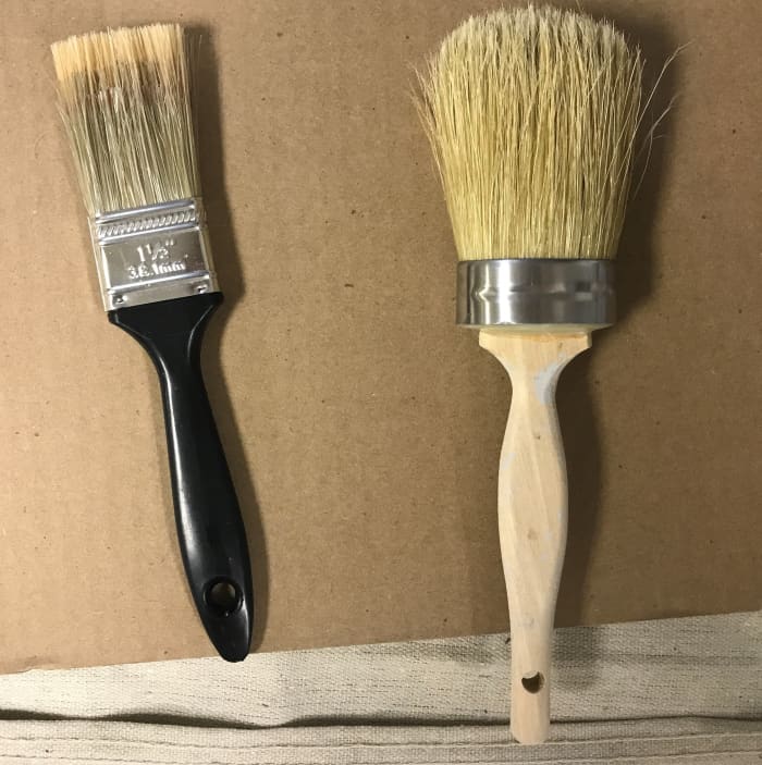 The Chalk Paint Brush is an investment, but will serve you well. I used a regular smaller paint brush to get in small places. It's your call.