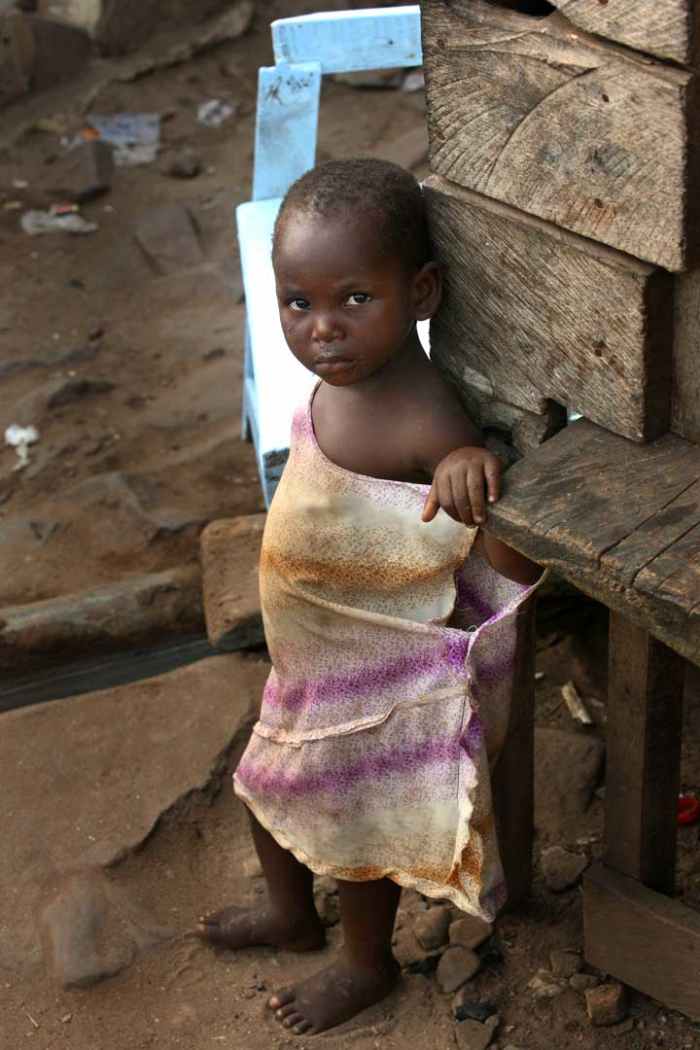 Many children in the world live in poverty and unsanitary conditions.