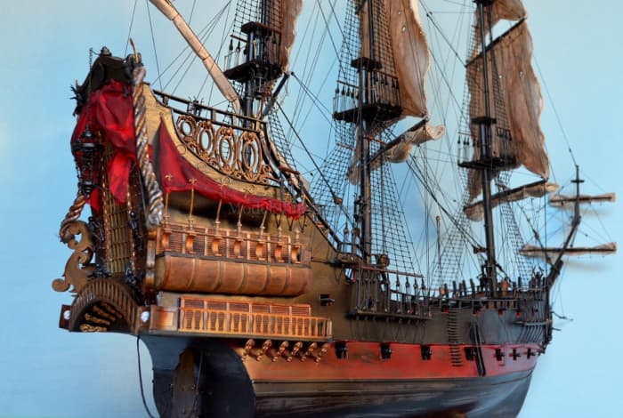Blackbeard's pirate ship, which he used to outrun the Royal Navy until he was killed
