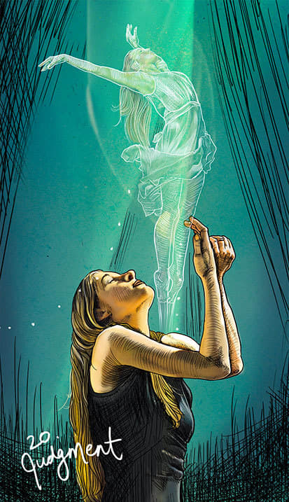 Judgement is about allowing yourself to be free. This card is about seeking kindness. Allow yourself to change for the betterment of yourself and others. Judgement corrects your relationship with yourself.