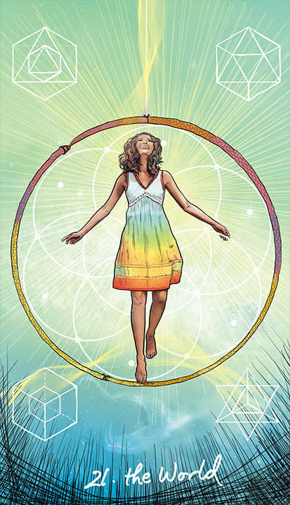 The World is about self-actualization. You have matured in all areas that correspond to the four elements.