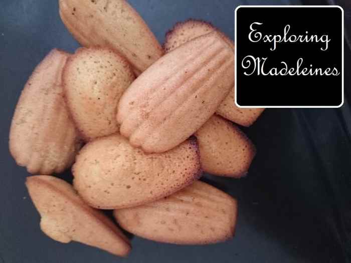Delicate golden madeleine cookies