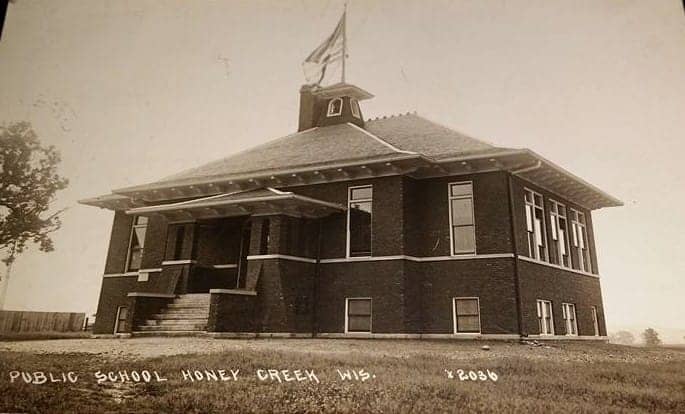 Honey Creek School. This picture was probably taken between 1930 and 1950
