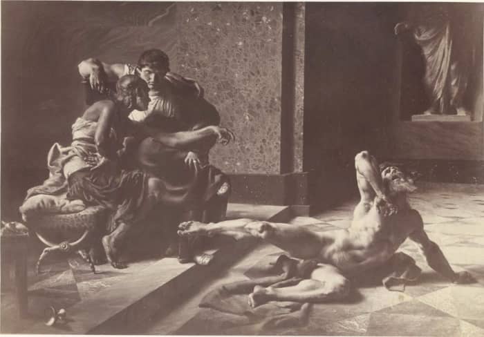 Locusta, Ancient Rome's most infamous poisoner, depicted here trying out poisons on hapless victims with Emperor Nero.