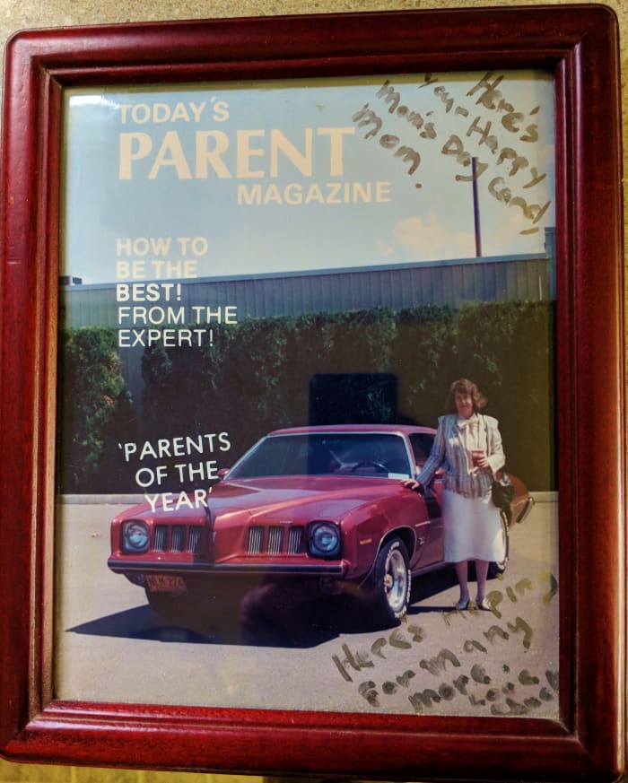 I made her this many years ago. Who would have known that years later she would have a Burgundy GrandAm in the 21st. century. But it is nothing like this one was.