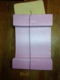 This is what the board will look like when both sides of the core cord are pinned to the board and the cord has tension.