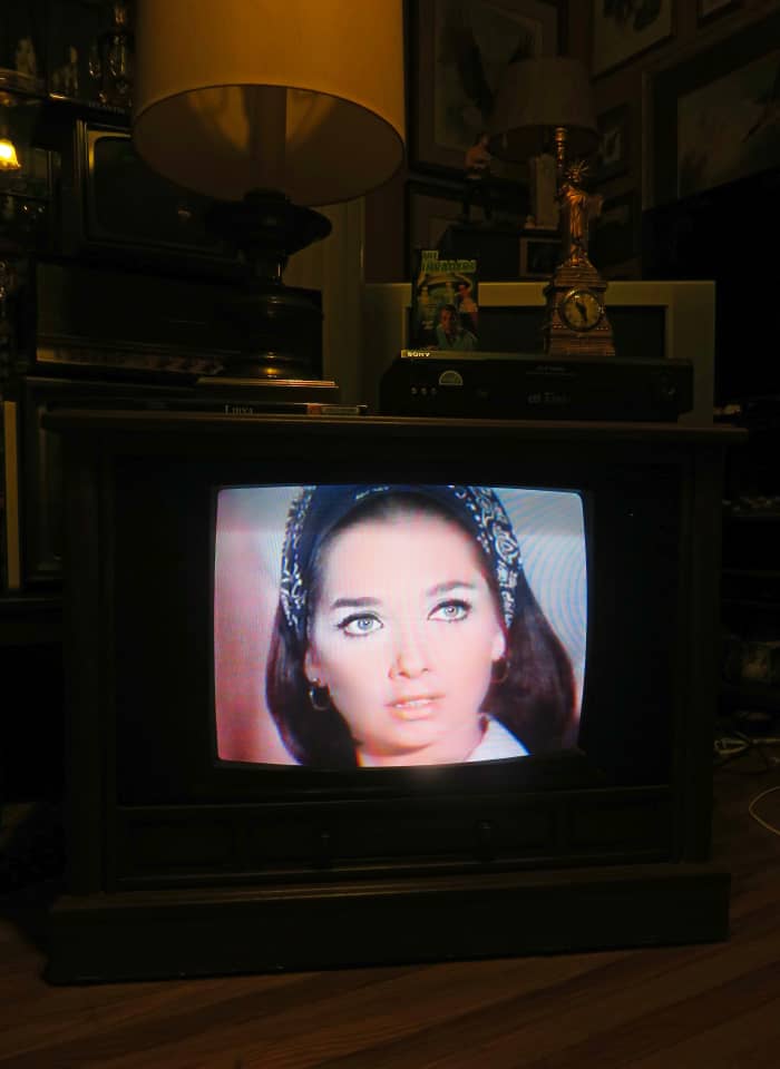 Suzanne Pleshette playing on the Crosley Color Television 25E510-00AA, The Invaders, The Mutation, Episode Three, VHS tape. .Manufactured August 1994, Date Code 3314W291B. Crosley TV Chassis Model number 25E510-00AA.