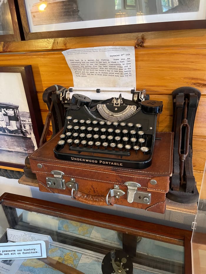 Portable typewriter in Hemingway's Key West home, where he did 70% of his writing. Photo used with photographer's permission.