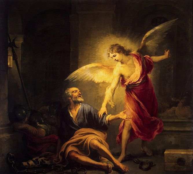 "The Liberation of St. Peter" by Bartolom Esteban Murillo (1667) - Hermitage Museum - St. Petersburg