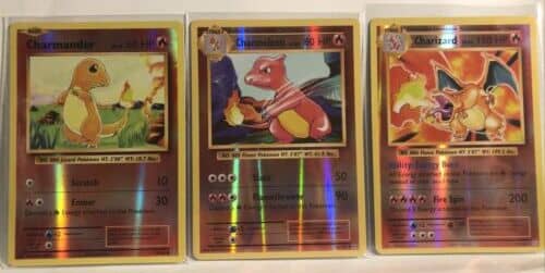 Full Reverse Holo Charmander - Charmeleon - Charizard - XY Evolutions
