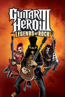 Front cover of Guitar Hero III: Legends of Rock, console-neutral. Image from Kotaku. Image copyright Activision, Neversoft, RedOctane