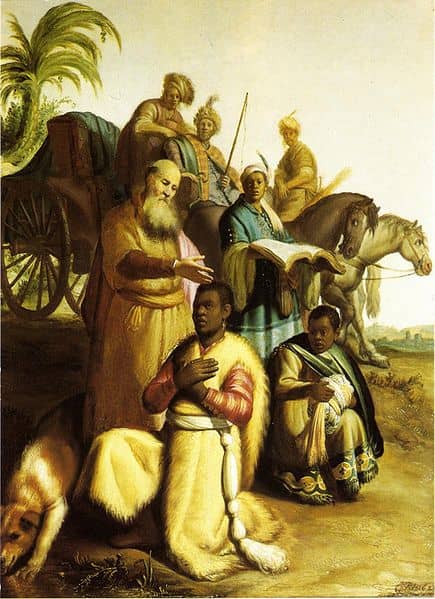 "The Baptism of the Eunuch by Philip the Evangelist" - by Rembrandt van Rijn (1626) - Museum Catharijneconvent - Utrecht, Netherlands