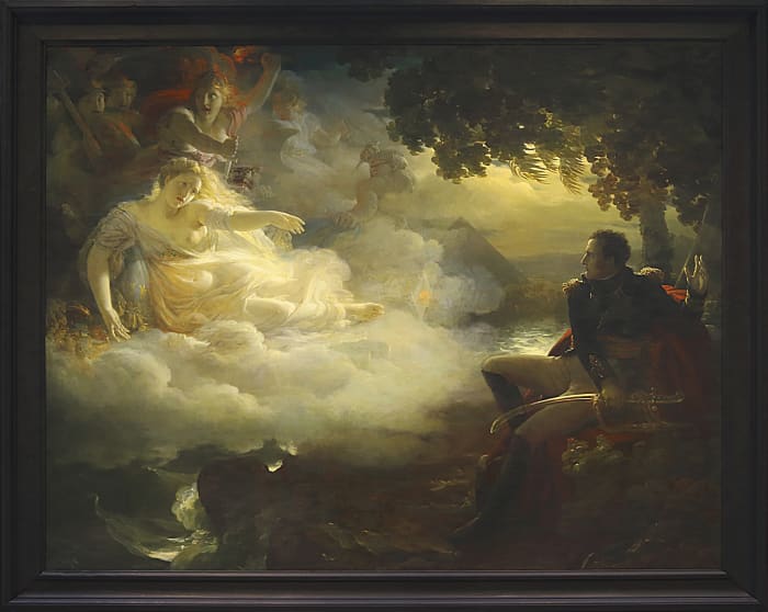 Jean-Pierre Franque's painting Allegory on the State of France before the Return from Egypt, is an excellent presentation of the Napoleonic myth of France calling out for the return of Bonaparte.