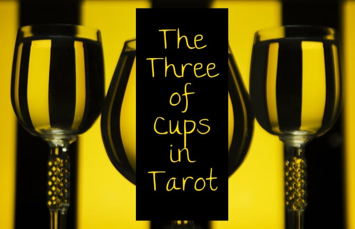 The Three of Cups is associated with celebration. The Three of Cups reminds people of toasts at weddings. Let the wine begin and bring out the roast beef. It's time to party.