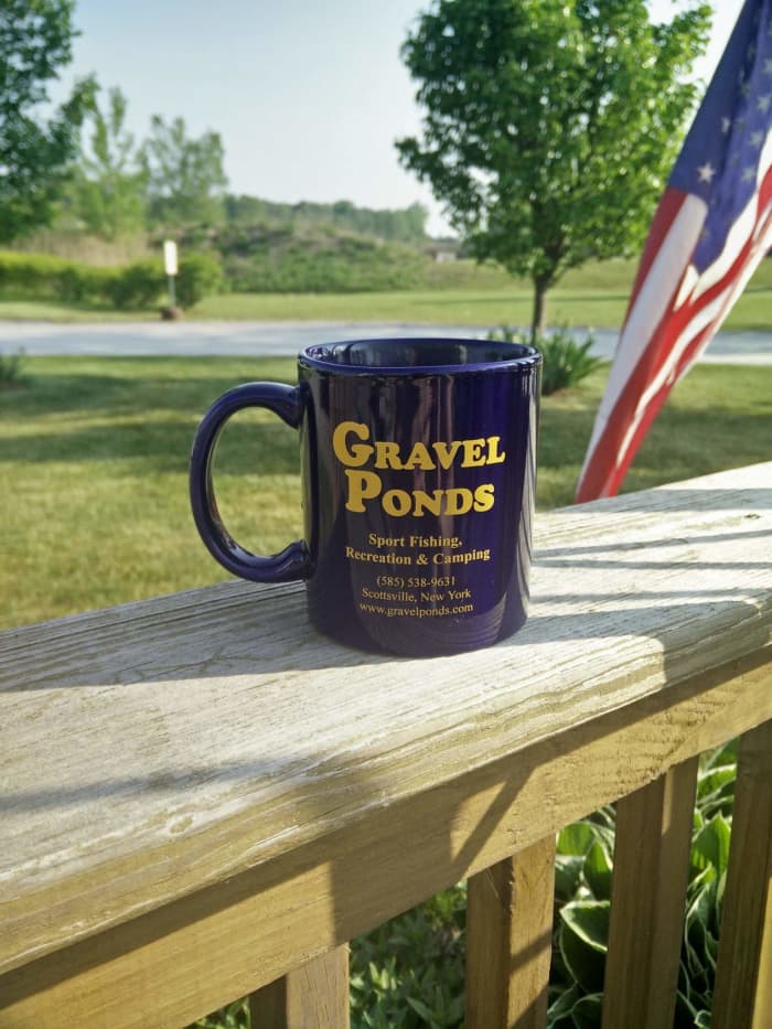 On this glorious good morning, the husband kept stealing my full blue GP coffee cup. It's just accidental since his is the same color. Yeah, sure. Still looking to trade for a different color, but there may only be blue. Rats. Battle continues.