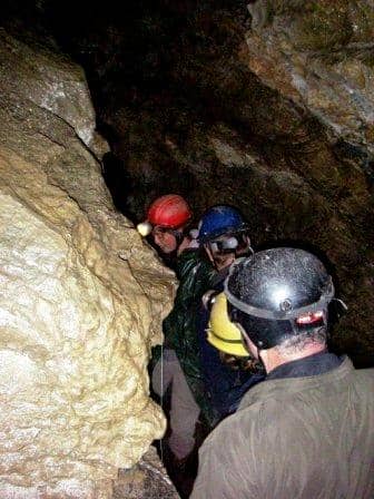 Cavers descend into Cody Caves in B.C.'s West Kootenay region.