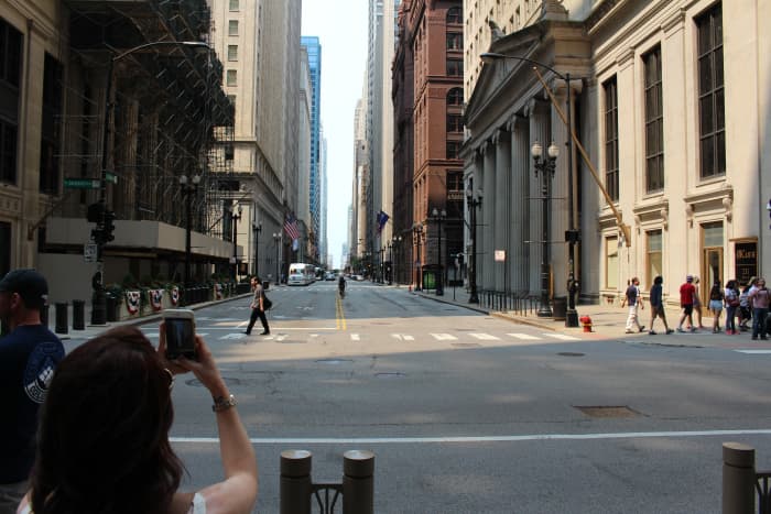 The great thing about Chicago is the lack of hills, and mountains. There aren't a lot of streets like this in Baltimore. I also thought this may have been where they filmed the street scenes in The Untouchables... I might be a block off...