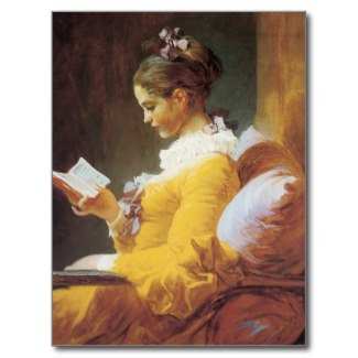 Note the plump cushions she used to soften her chair. This is more what I had in mind for a reading nook.