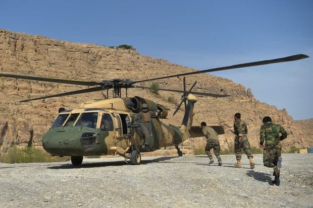 I believe that this is an Afghanistan helicopter that the Afghan army could have used to stop the Taliban advancing during this war, but they did not fight at all the Taliban. I believe because their religious beliefs are the same. .