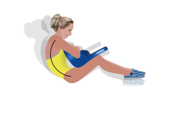 Sit ups in the water. Water Aerobics - Take Your Workout to the Water! Wonderful crunches in the water.
