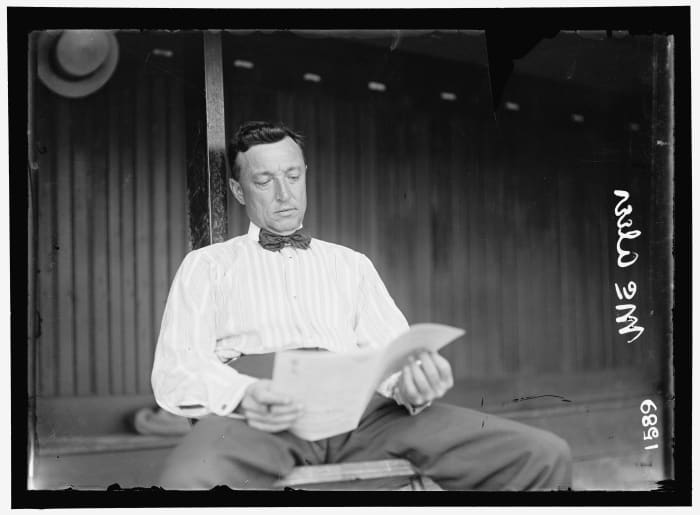 James McAleer, seen later in his career with Washington, was the manager of the 1901 Cleveland Blues and was one of the franchise's earliest stockholders.