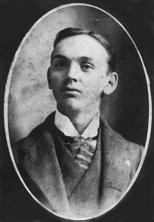 Edgar Cayce in an early photo taken in Christian County, Kentucky, his birthplace. He is buried in Hopkinsville, Kentucky.