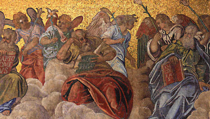 Just part of the detail from the glittering mosaics which adorn the facade of the Basilica