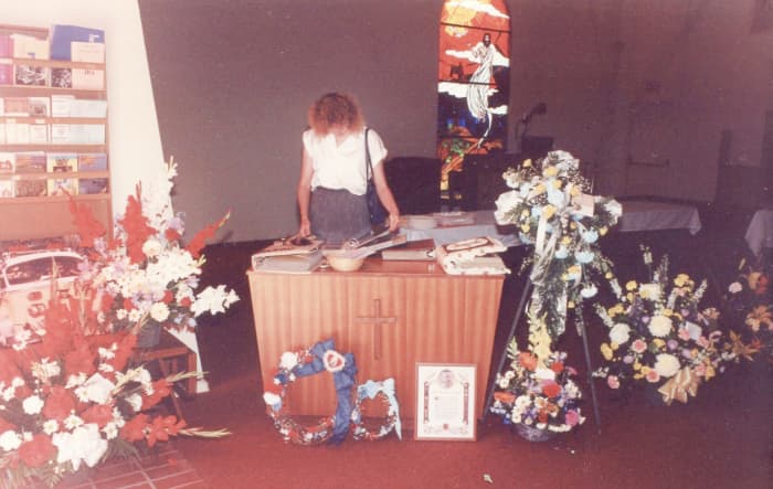Many people sent flowers for Jason's service. Others lovingly assembled photo albums of his life, drew pictures, and used their talents to honor him.