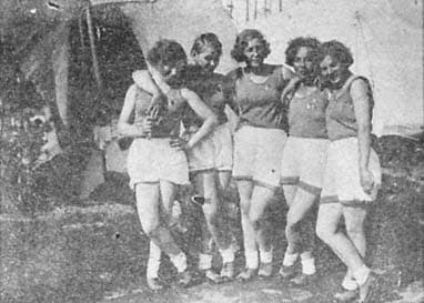 Students of the city sniper school at a training camp near Leningrad in 1935. Second from the right N.P. Petrova
