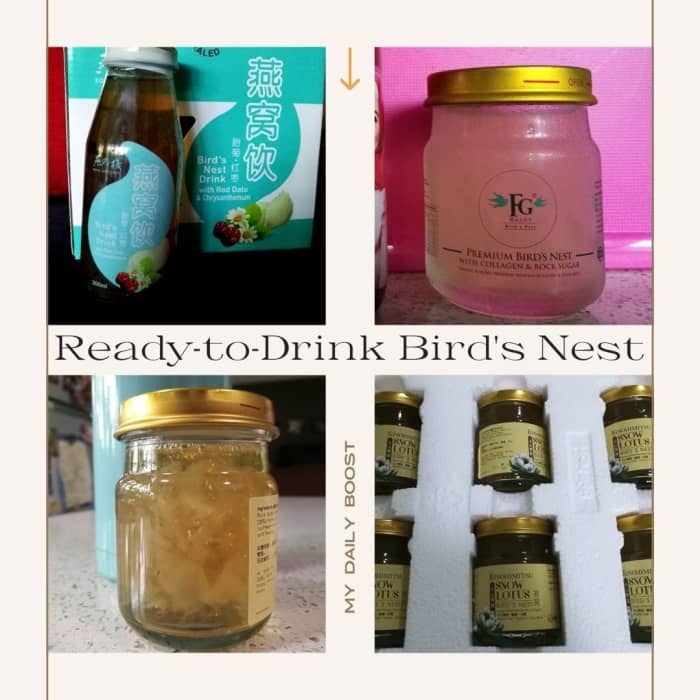 Some of the ready to drink bird's nest that I have tried including Royal Bird's Nest that claimed to use cave bird's nest