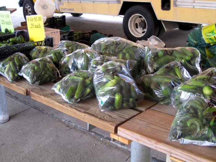 This may look like a lot of produce to use all at once, but it is perfect for canning or freezing projects.