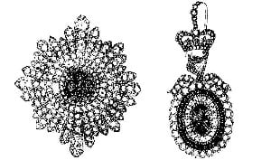 The illustration of the star and badge of the Irish regalia released by the police in July 1907.