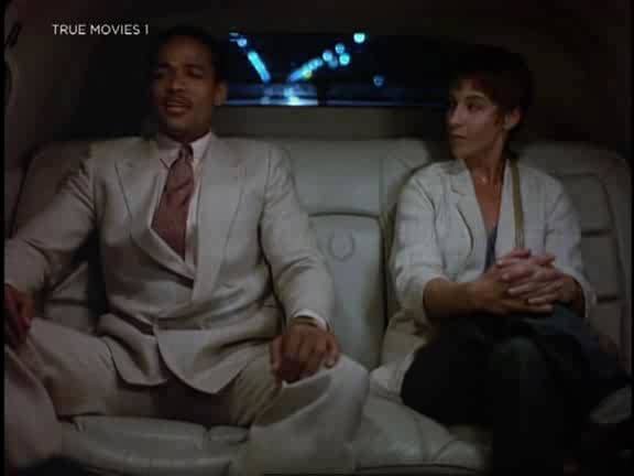 Spanish (Mario Van Peebles) lays down the law to Lois Lee (Kathleen Quinlan) about messing with his girls