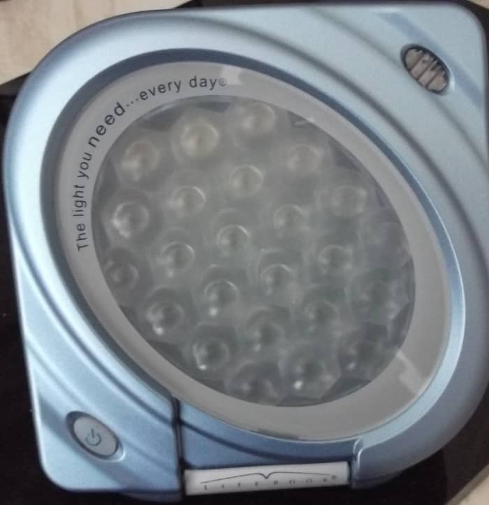 Happy light It actually works. Lite Box uses specific wavelengths of light. You won'r get a tan.