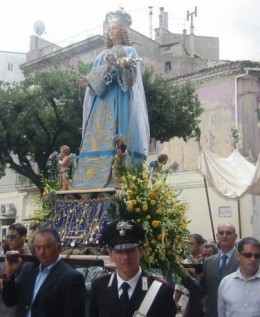 The Madonna in the religious Procession at Genzano, this feast take place once a year for three days at the beginning of August.