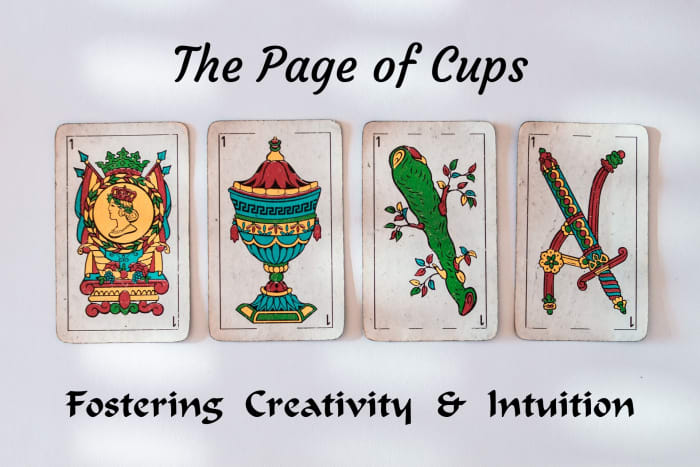 The Page of Cups is an invitation to embrace your imagination. The card is related to curiosity and developing artistic skills. The card encourages you to be in tune with your inner child. The benefits: emotional maturity and stronger relationships.