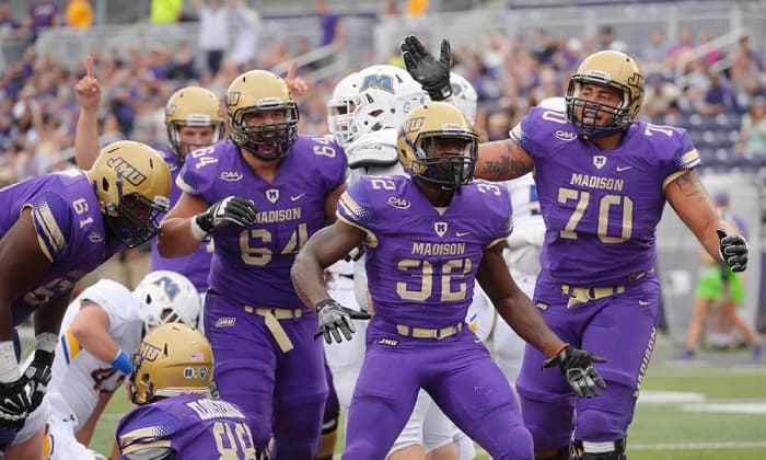 James Madison University, a member of the Colonial Athletic Association, a smaller Conference in Division 1.