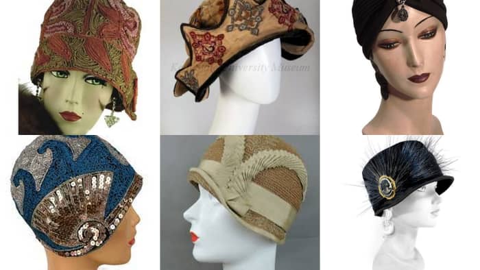 Turbans, toques, and cloches were better suited for shorter hair, slim lines, and the high collars and wraps of the 1920s.