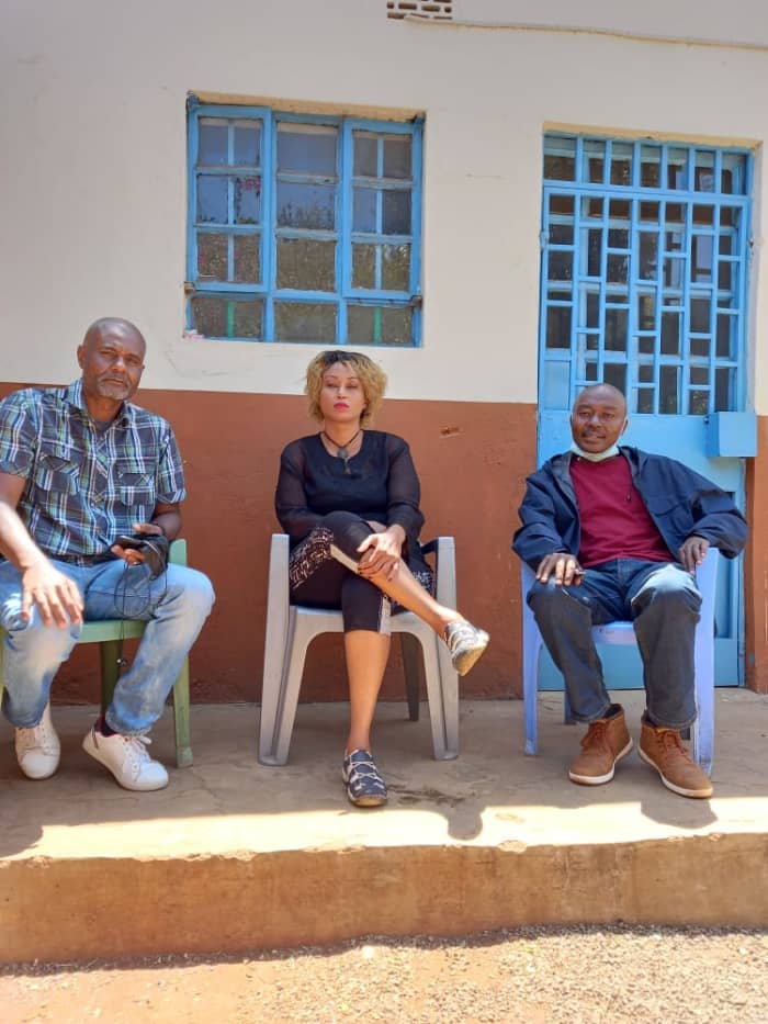 Raymond Muhia Wood's Grand Children from left, Ken Ambassador Wood, Isabella Wanjiru Wood and Raymond Wood Junior